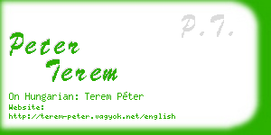 peter terem business card